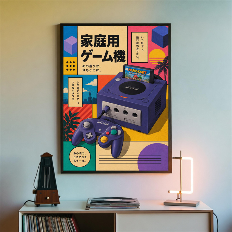 Retro Oyun Duvar Sanatı Poster - Gaming Console In 90S incelemesi ve fiyatı
